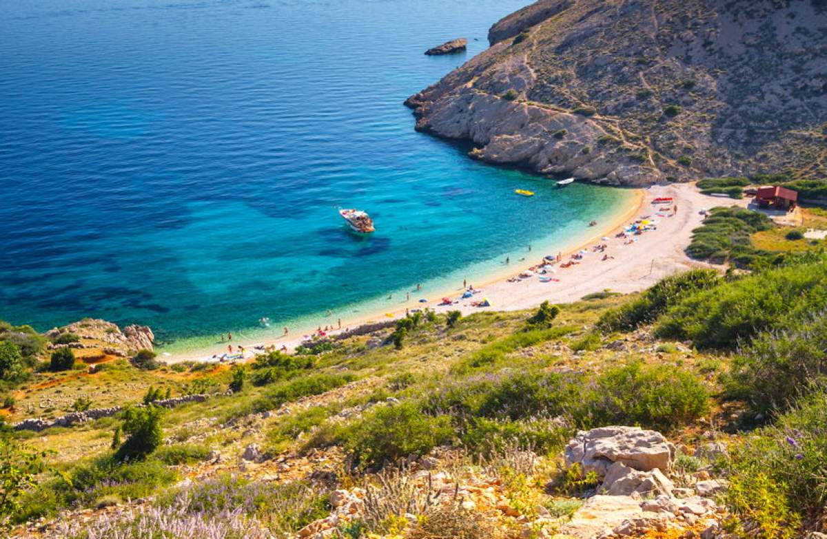 Spiaggia Oprna sull`isola di Krk